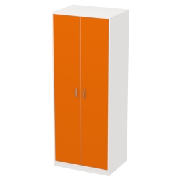 Шкаф для одежды ШО-6 цвет Белый+Оранж 77/58/200 см