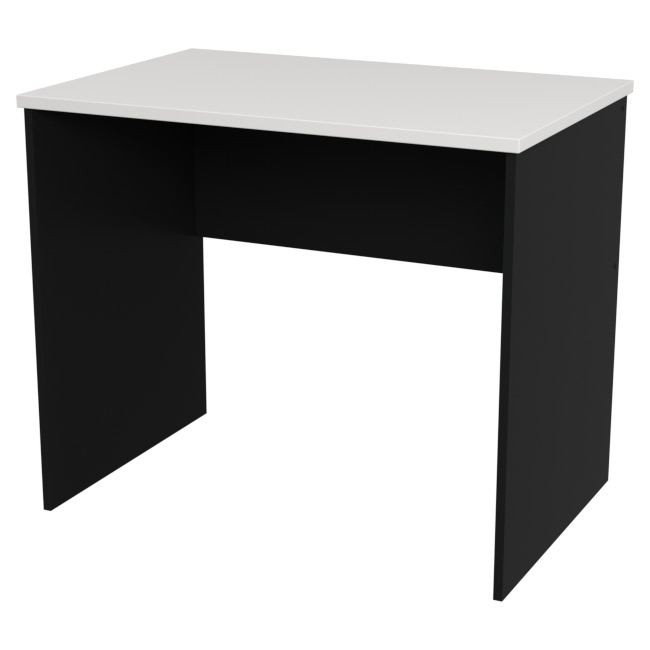 Офисный стол СТ-41 цвет Черный + Белый 90/60/76 см
