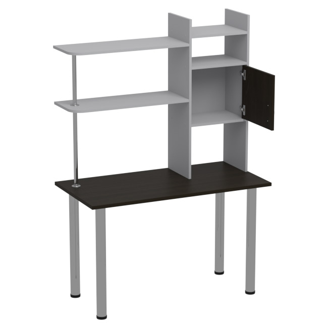 Компьютерный стол СКХ-9 цвет Серый+Венге 120/60/176 см