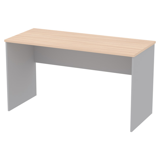 Офисный стол СТ-42 цвет серый + дуб 140/60/76 см
