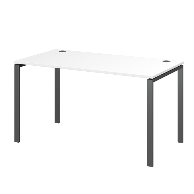 Стол на металлокаркасе АМ-004 Белый/Антрацит 160x73x76 см