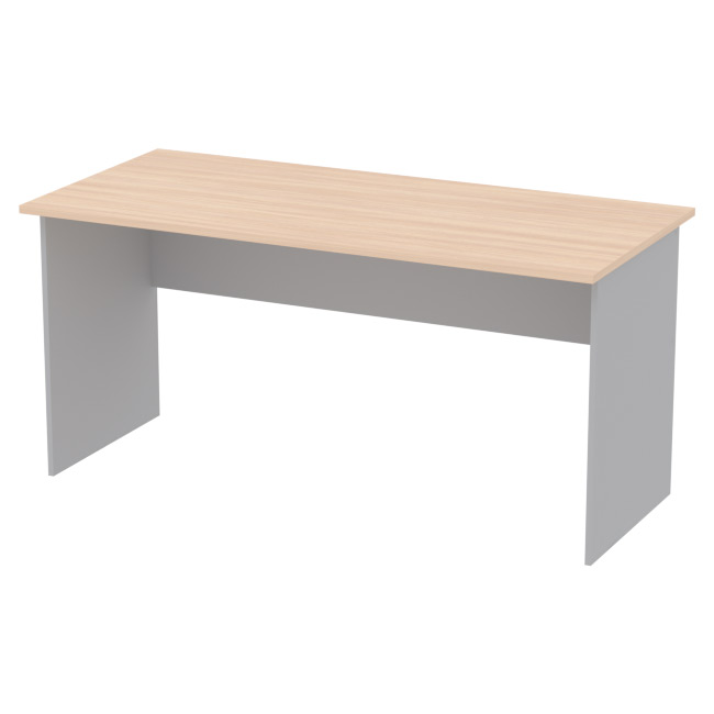Офисный стол СТ-10 цвет серый + дуб 160/73/76 см