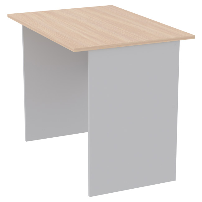 Офисный стол СТ-7 цвет Серый+Дуб Молочный 85/60/70 см