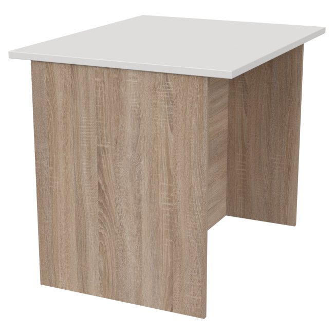 Переговорный стол СТСЦ-8 цвет Дуб Сонома+Белый 90/73/76 см
