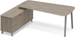 Стoл руководителя левый с опорной тумбой Вяз либерти ТМ М1 117 ВЛ ВЛ ВЛ 216,4/169,2/75,6