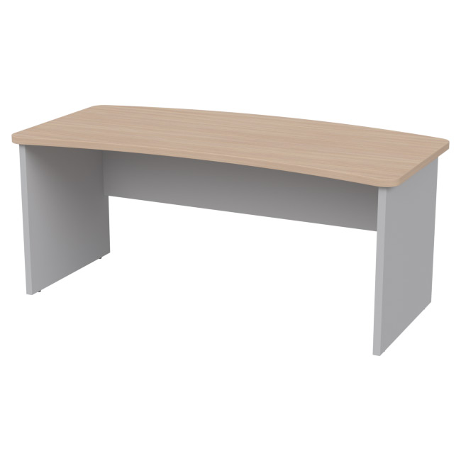 Стол руководителя РК-18 цвет Серый+Дуб Молочный 180/90/76 см
