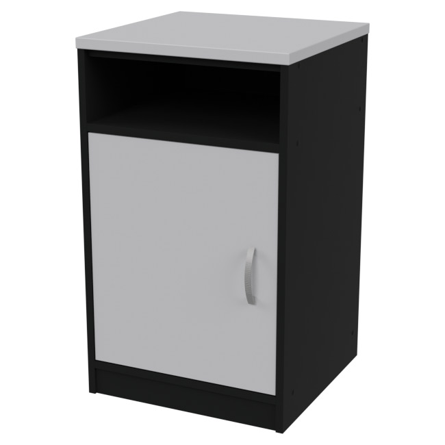 Офисная приставная тумба ТСС-27-5+С46 цвет Черный + Серый 45/44/76 см