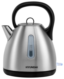 Чайник электрический Hyundai HYK-S3602 1.7л. 2000Вт серебристый/черный (корпус: нержавеющая сталь)