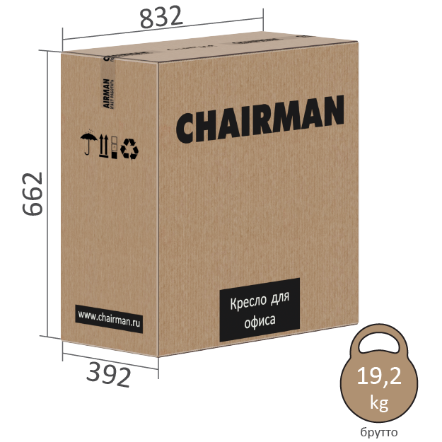 Офисное кресло CHAIRMAN 794 кожа черное