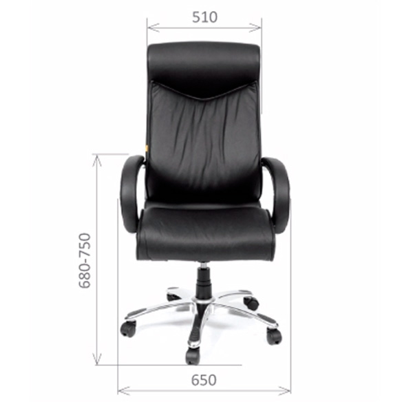 Офисное кресло для руководителя CHAIRMAN 420 Черный