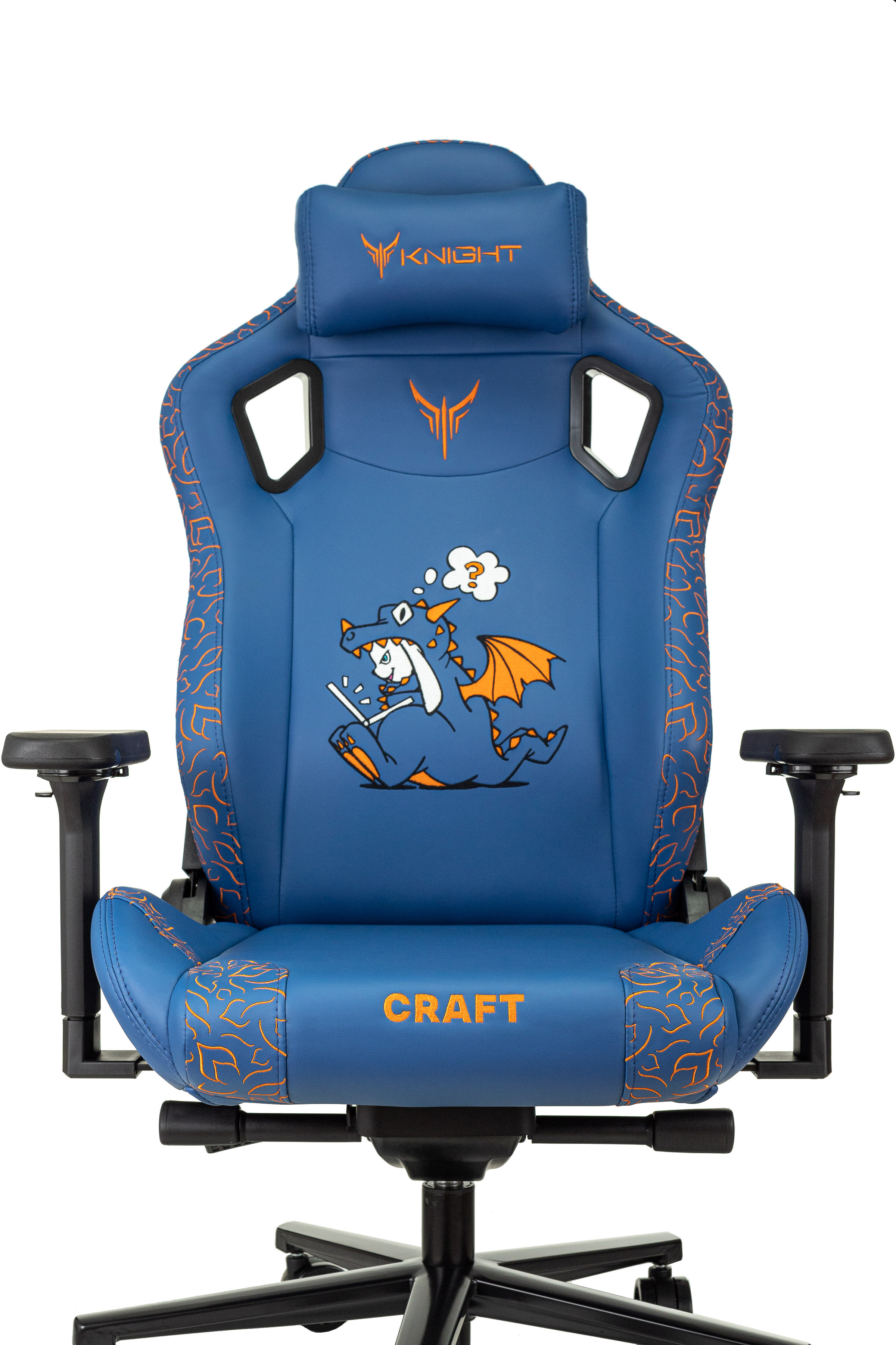 Кресло игровое Knight Craft Dragon синий