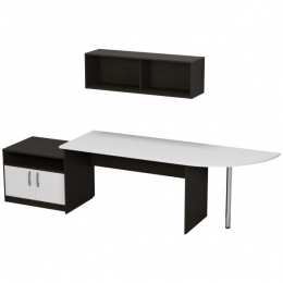 Комплект офисной мебели КП-15 цвет Венге+Белый