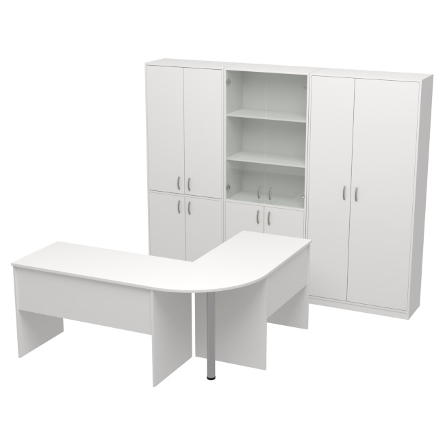 Комплект офисной мебели КП-11 цвет Белый