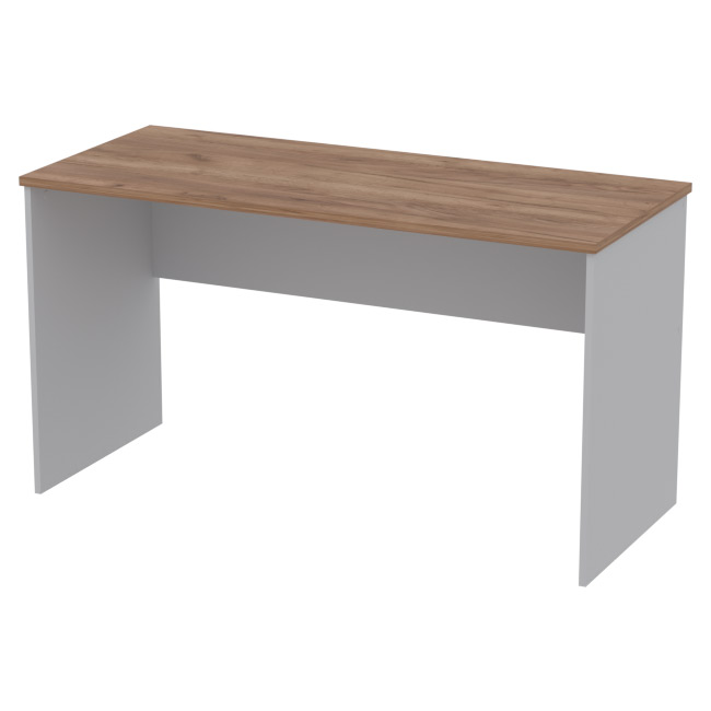 Офисный стол СТ-42 цвет серый+крафт 140/60/76 см