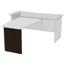 Брифинг-приставка Б-12 цвет Венге+Белый 120/70 см