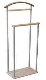 Вешалка костюмная Верис 4 металлик/дуб сонома