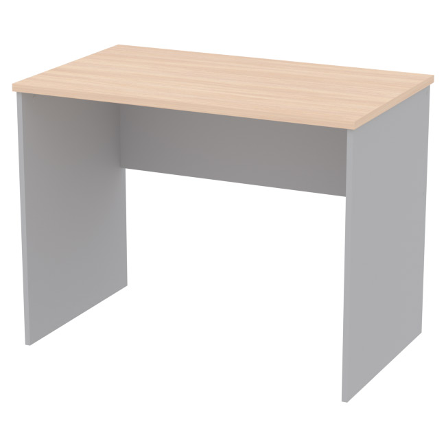 Офисный стол СТ-45 цвет Серый+Дуб Молочный 100/60/76 см