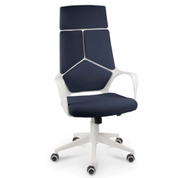 Кресло офисное IQ white+Темно-синий