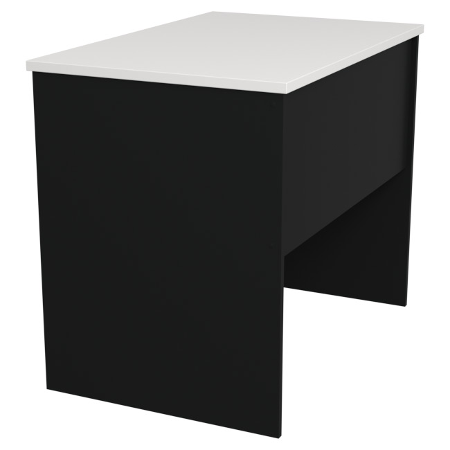 Офисный стол СТ-41 цвет Черный + Белый 90/60/76 см
