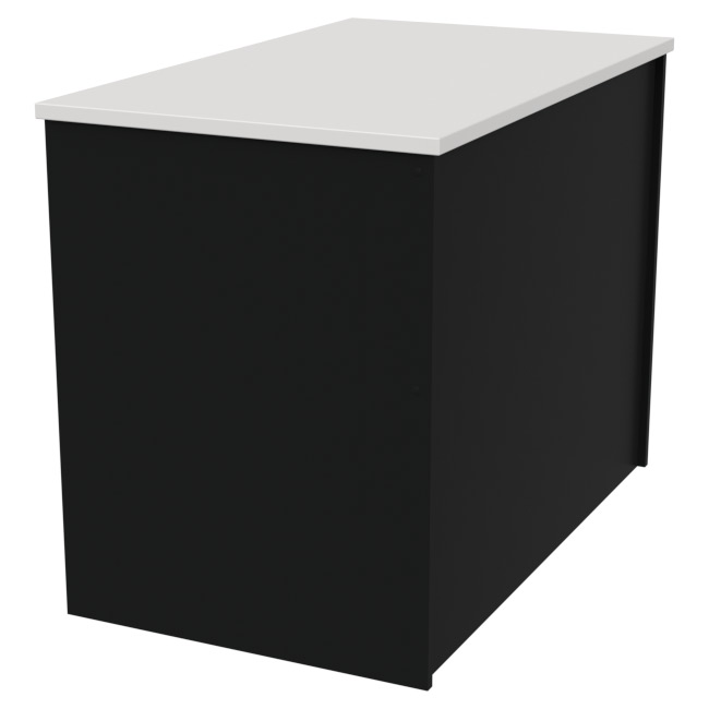 Офисный стол СТЦ-45 цвет Черный+Белый 100/60/76 см