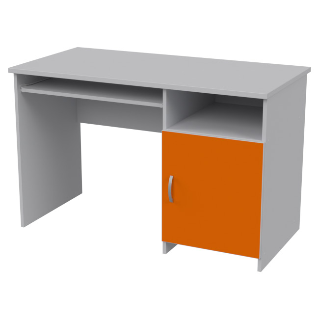 Компьютерный стол СК-21 цвет Серый+Оранж 120/60/76 см