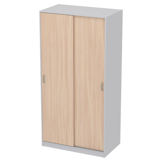 Шкаф для одежды ШК-2 Цвет Серый+Дуб Молочный 100/58/200 см