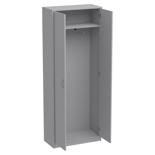 Офисный шкаф для одежды ШО-52 цвет серый 77/37/200 см