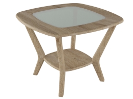 Стол журнальный Мельбурн со стеклом дуб сонома/дуб сонома