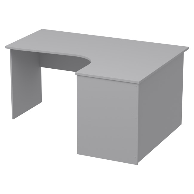 Офисный стол угловой СТУ-Л цвет серый 160/120/76 см