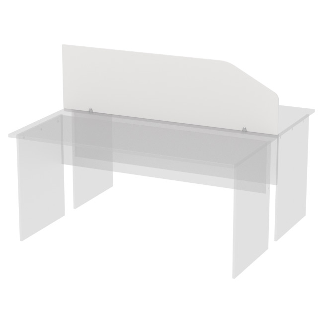 Перегородка для столов белого цвета Э-32 160/25-45 см