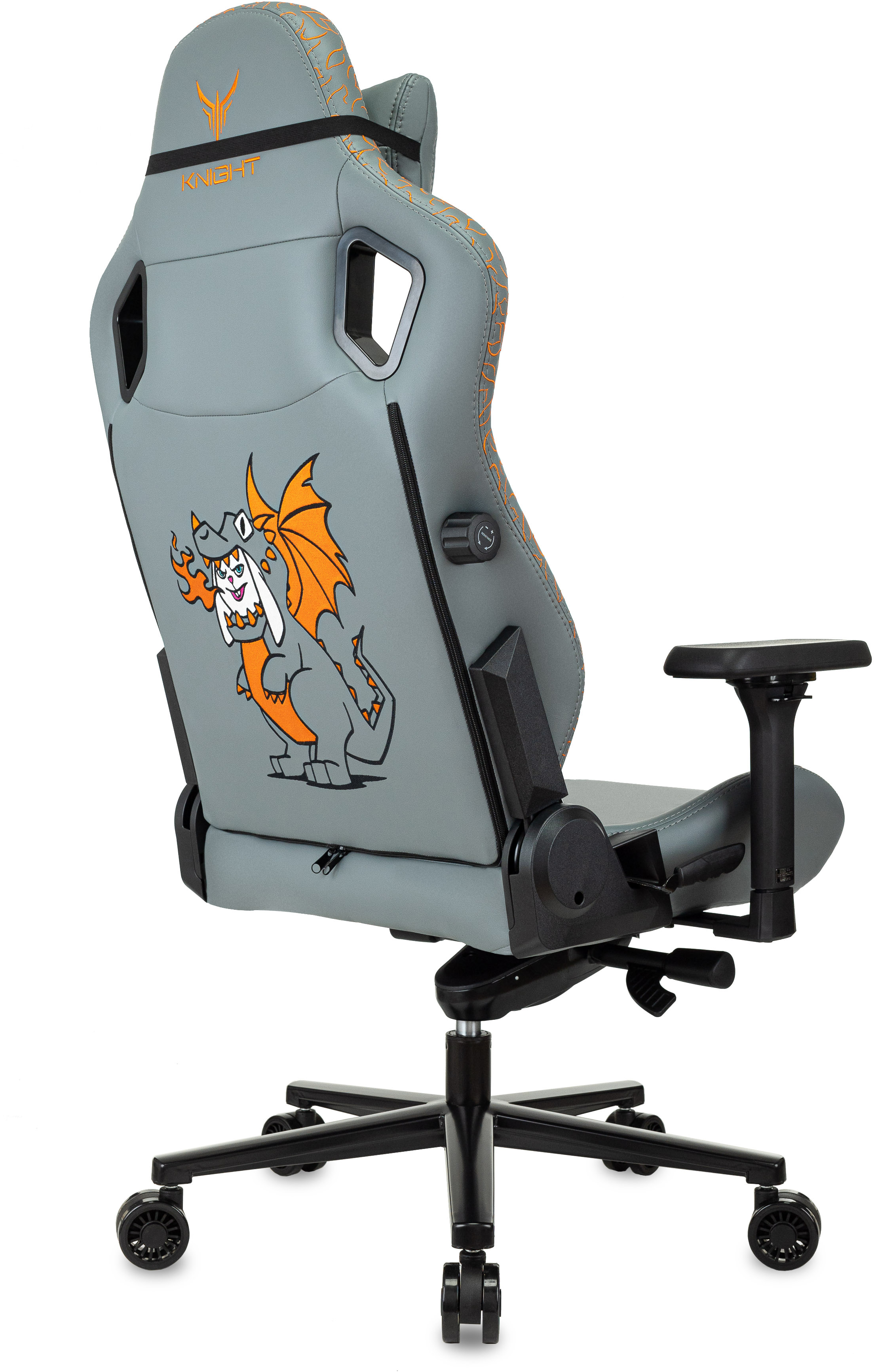 Кресло игровое Knight Craft Dragon серый