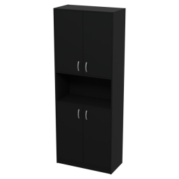 Шкаф для офиса ШБ-4 цвет Черный 77/37/200 см