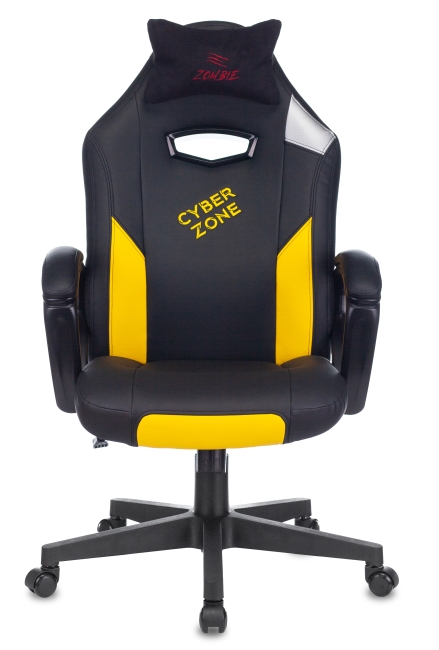 Кресло игровое Zombie HERO CYBERZONE черный/желтый