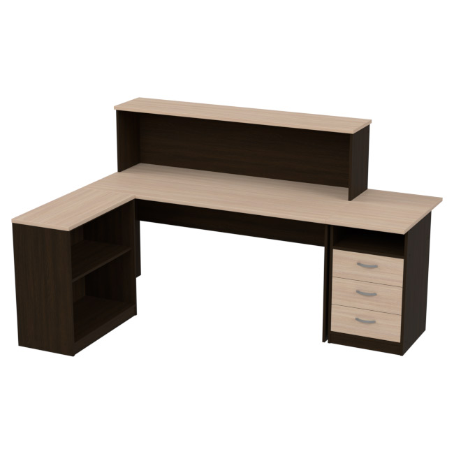 Комплект офисной мебели КП-12 цвет Венге+Дуб Молочный