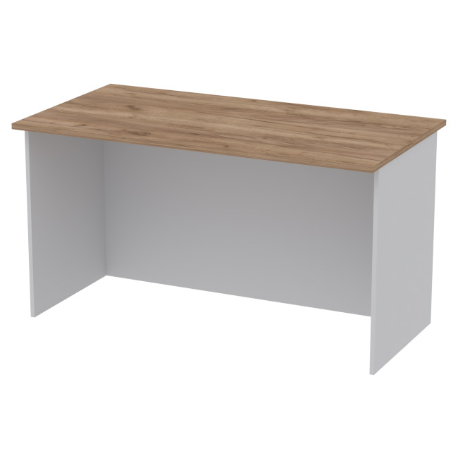 Офисный стол СТЦ-48 цвет серый+крафт 140/73/76