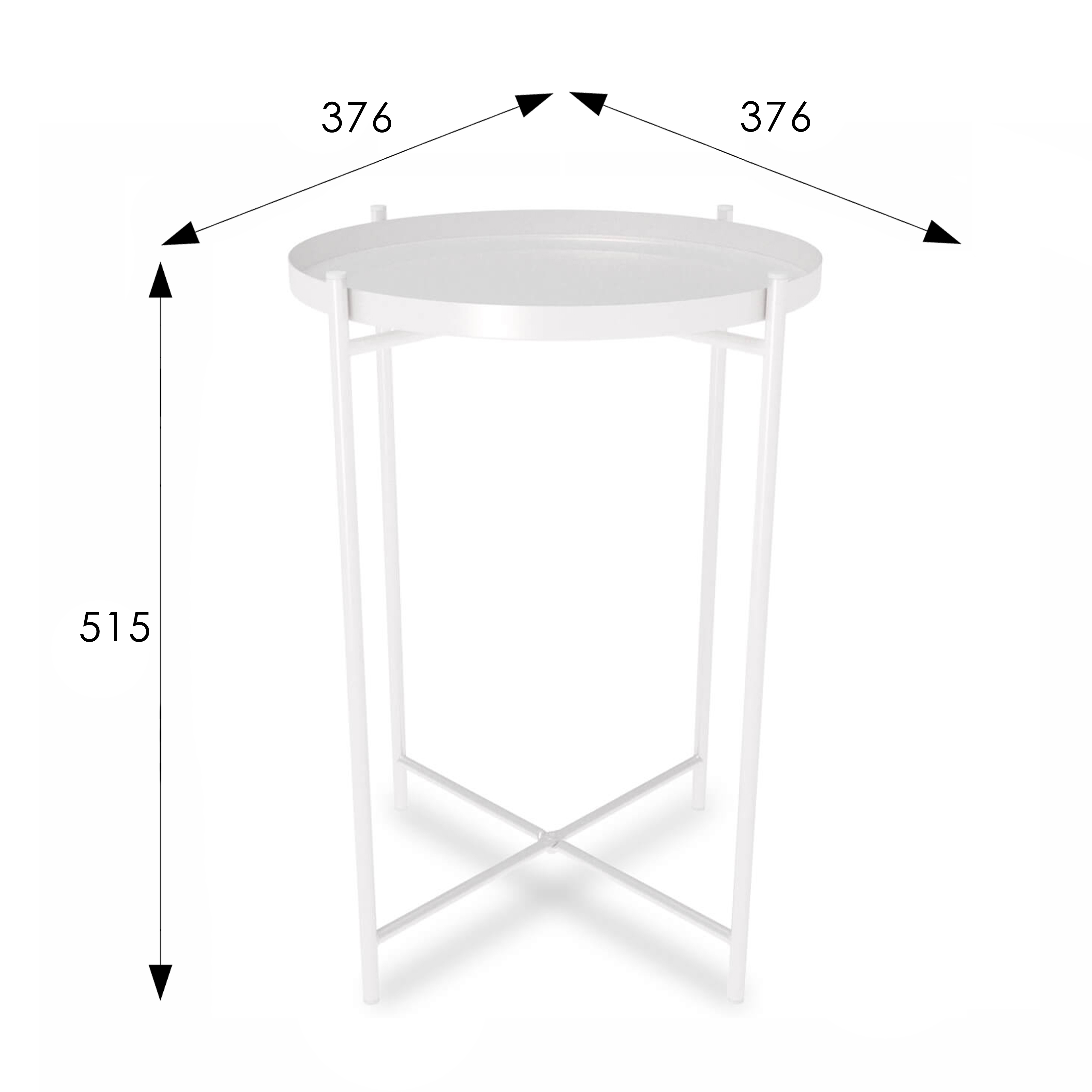 Столик журнальный SHT-CT8 белый муар