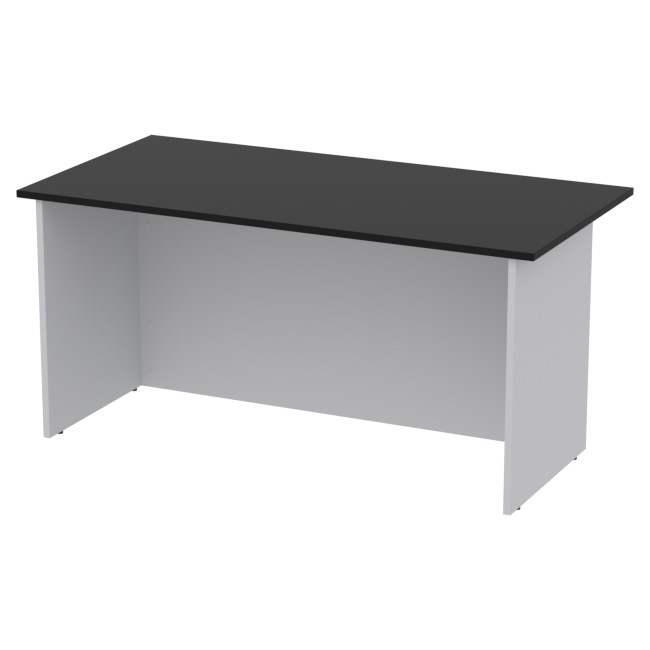 Стол руководителя СТР-16 цвет Серый+Черный 160/80/76 см