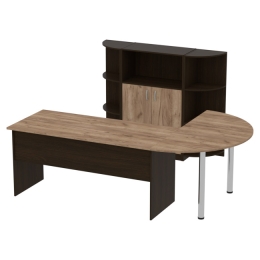 Комплект офисной мебели КП-13 цвет Венге+Дуб Крафт