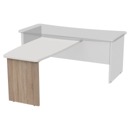 Брифинг-приставка Б-14 цвет Дуб Сонома+Белый 140/70 см Белый