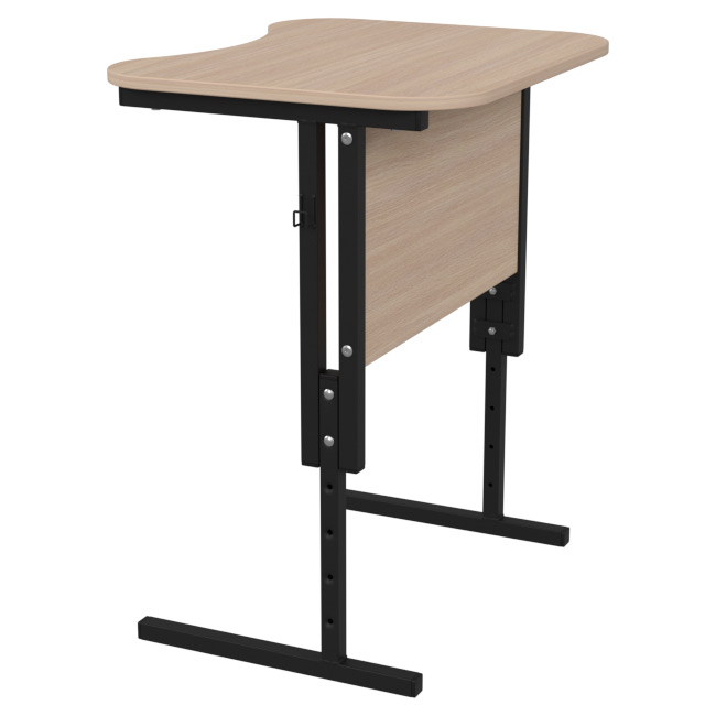 Парта школьная одноместная ЭРГО цвет Дуб Молочный ПЭ-1 60/50/51-75 см