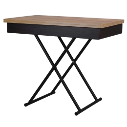 Стол-трансформер Лерон дуб крафт золотой/черный