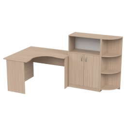 Комплект офисной мебели КП-10 цвет Дуб молочный