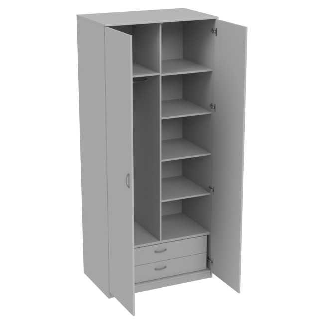 Шкаф для одежды ШО-63 цвет Серый 102/63/235 см
