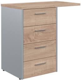 Тумба офисная Offix-NEW OLC-4D.2 Дуб Сонома 80*45*75 см