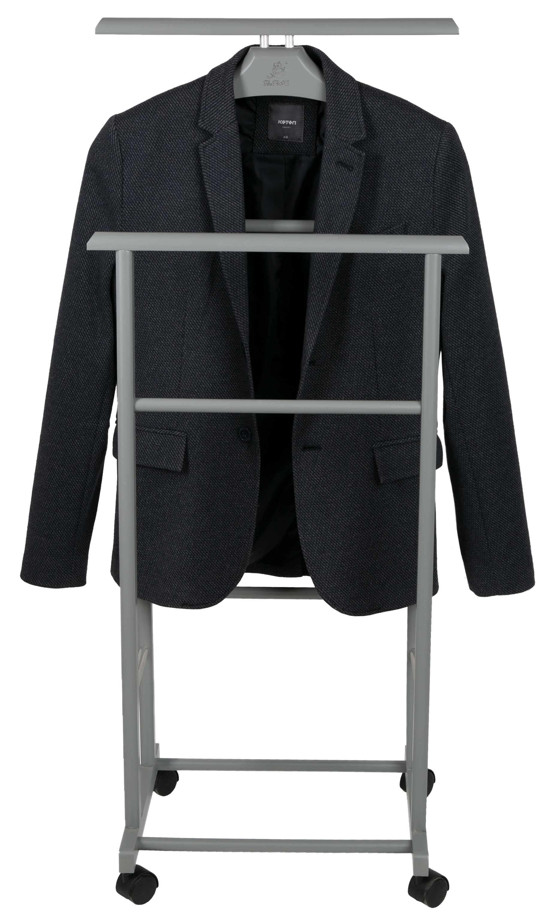 Вешалка костюмная на колесах В 22Н серый