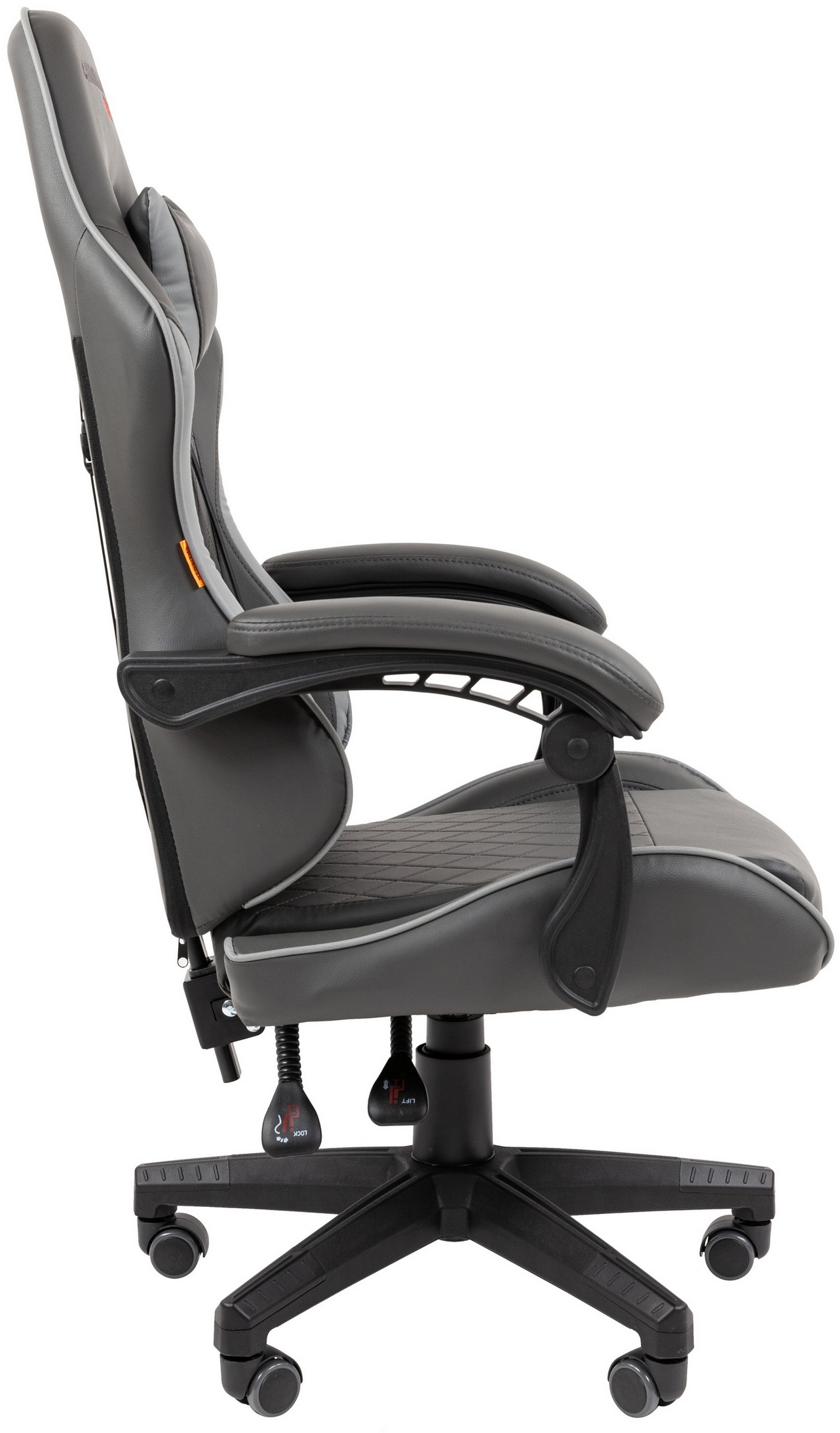 Игровое кресло CHAIRMAN CH28 экокожа черный-серый