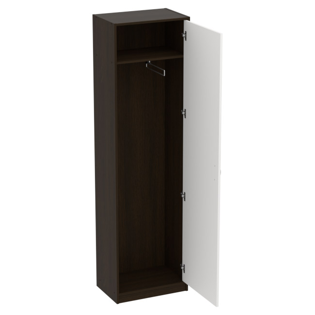 Шкаф для одежды ШО-5 цвет Венге+Белый 56/37/200 см