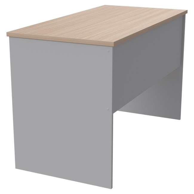 Офисный стол СТ-47 цвет Серый+Дуб Молочный 120/60/76 см