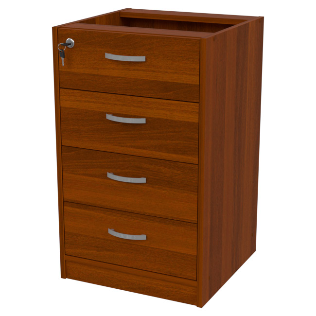 Офисная приставная тумба ТС-27 с замком цвет Орех Итальянский 45/44/74 см