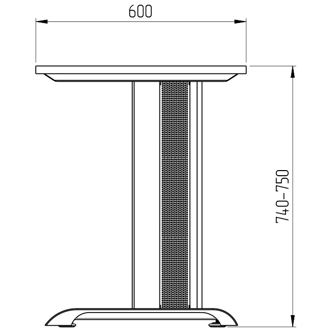 Стол на металлокаркасе СМ-47 цвет Черный